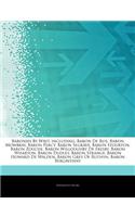 Articles on Baronies by Writ, Including: Baron de Ros, Baron Mowbray, Baron Percy, Baron Segrave, Baron Stourton, Baron Zouche, Baron Willoughby de Er