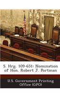 S. Hrg. 109-651: Nomination of Hon. Robert J. Portman: (English)