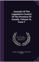 Journals of the Legislative Council of the Province of Canada, Volume 16, Issue 7