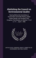 Abolishing the Council on Environmental Quality