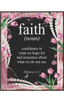 Faith (noun) confidence in what we hope for assurance about what we do not see. Hebrews 11