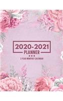 2020-2021 Planner: 2 Year Monthly Calendar: 24 Month Agenda & Organizer Jan 2020 - Dec 2021 Motivational & Inspirational Quotes Goals Phone Book Password Log Pink Flor