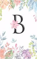 Monogrammed Floral B Journal by Crazy Beautiful Designs