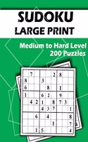 Sudoku Large Print 200 Medium to Hard Puzzles