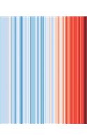 Global Warming Stripes Notebook: Climate Change Climate Strike Notepad Journal. 7.5 x 9.25 Inch Lined College Ruled Note Book With Soft Matte Cover For Scientists, Environmentalists