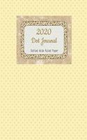 Dot Journal: Beige Dots Cover - With 2020 Year Calendar - Wide Ruled Line Paper - Lined Dotted Grid Notebook