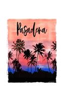 Pasadena: California Christmas Notebook With Lined Wide Ruled Paper For Taking Notes. Stylish Tropical Travel Journal Diary 6 x 9 Inch Soft Cover. For Home, W