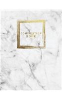 Composition Book: Marble + Gold Bullet Notebook - 150-Page 1/4 Inch Dot Grid Marble Journal - 8.5 X 11 Matte Softcover(Gorgeous Notebooks)