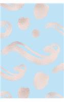 Cute Pattern Rose Gold Sketchbook 3: Light Blue: 240 Pages Sketchbook: Sketchbook 6 x 9(3 Cute Pattern Rose Gold Series 3)