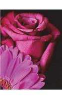 Flowers Notebook Large Size 8.5 x 11 Ruled 150 Pages