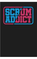 Scrum Addict: Dark Gray, Blue & Pink Design, Blank College Ruled Line Paper Journal Notebook for Project Managers and Their Families. (Agile and Scrum 6 x 9 inch 