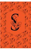 Floral Monogram Journal/Notebook - S