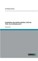 Architektur des Dritten Reiches 1933 bis 1945. Ein Architekturstil?