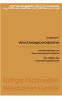 Vorbemerkungen Zur Versicherungsbetriebslehre
