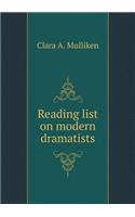 Reading List on Modern Dramatists