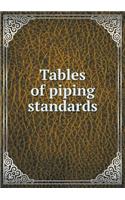 Tables of piping standards: (English)