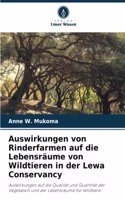 Auswirkungen von Rinderfarmen auf die Lebensräume von Wildtieren in der Lewa Conservancy