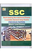 SSC Multi-tasking Non-technical Exams Constable (General Duty) Exams Previous Papers (Matric Level Exams)