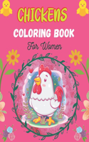 CHICKENS Coloring Book For Women