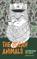 Coloring Book for Adults The Ocean Animals - Under 10 Dollars