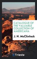 Catalogue of the Valuable Collection of Americana