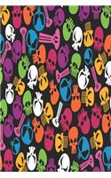 Colorful skull notebook