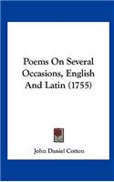 Poems on Several Occasions, English and Latin (1755)