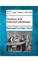 Orations and historical addresses.
