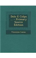 Dolo E Colpa ...
