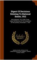 Digest of Decisions Relating to National Banks, 1912