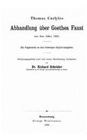 Abhandlung über Goethes Faust
