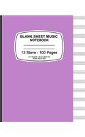 Blank Sheet Music Notebook (Purple)