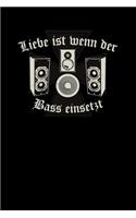 Liebe ist wenn der Bass einsetzt: 6x9 Hardstyle - grid - squared paper - notebook - notes