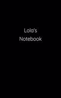 Lola's Notebook: Notebook / Journal / Diary - 6 x 9 inches (15,24 x 22,86 cm), 150 pages.