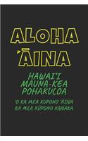 Aloha 'Aina Hawai'I Mauna-Kea Pohakuloa 'O Ka Mea Kupono 'Aina Ka Mea Kupono Kanaka