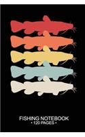 Fishing Notebook 120 Pages: 6x 9'' Blank Paper Fishing Notebook Cool Freshwater Game Fish Saltwater Fly Fishes Journal Composition Notebook Notes Day Planner Notepad