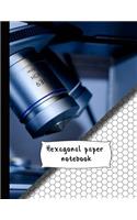 Hexagonal paper notebook: large 8.5 x 11" hexagonal notebook paper. Ideal for Educational science - Students - Chemistry notes - hex grids - hex art