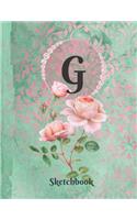 Basics Sketchbook for Drawing - Personalized Monogrammed Letter G