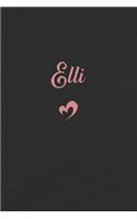 Elli: Personalized Blank Lined Journal