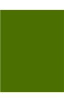 Olive Green 101 - Lined Notebook: 101 Pages, 8.5 x 11, Medium Ruled, Journal, Soft Cover