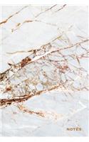 Notes: Marble + Gold Notebook Journal - 120-Page Lined(5 Marble Notebooks)