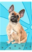 Bullet Journal Notebook for Dog Lovers, French Bulldog Sitting Pretty 1