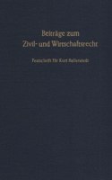 Beitrage Zum Zivil- Und Wirtschaftsrecht