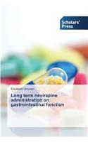 Long Term Nevirapine Administration on Gastrointestinal Function