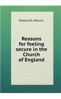 Reasons for feeling secure in the Church of England: (English)