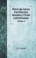 Precis des lecons d'architecture donnees a l'Ecole polytechnique