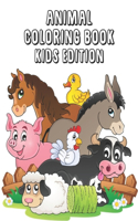 Animal Coloring Book Kids Edition: Adorable Cute Animal Coloring book