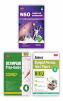 Sof National Science Olympiad (Nso) Work Book, Prep-Guide & Previous Years Papers With Mock Test Paper Class 4 - Olympiad Books For 2022-23 Exam (Set Of 3 Books)