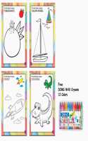 Colouring Books For Kids Ages / Children For Painting, Coloring And Drawing With Colour Reference / Total 96 Pages / Colouring With Crayons Pack Of 4 Books [Paperback] Future Intelligence Books