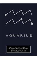 Aquarius Daily One Card Draw Tarot Journal